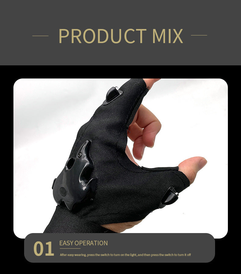 Led Light Charging Gloves High Elastic Non-slip
